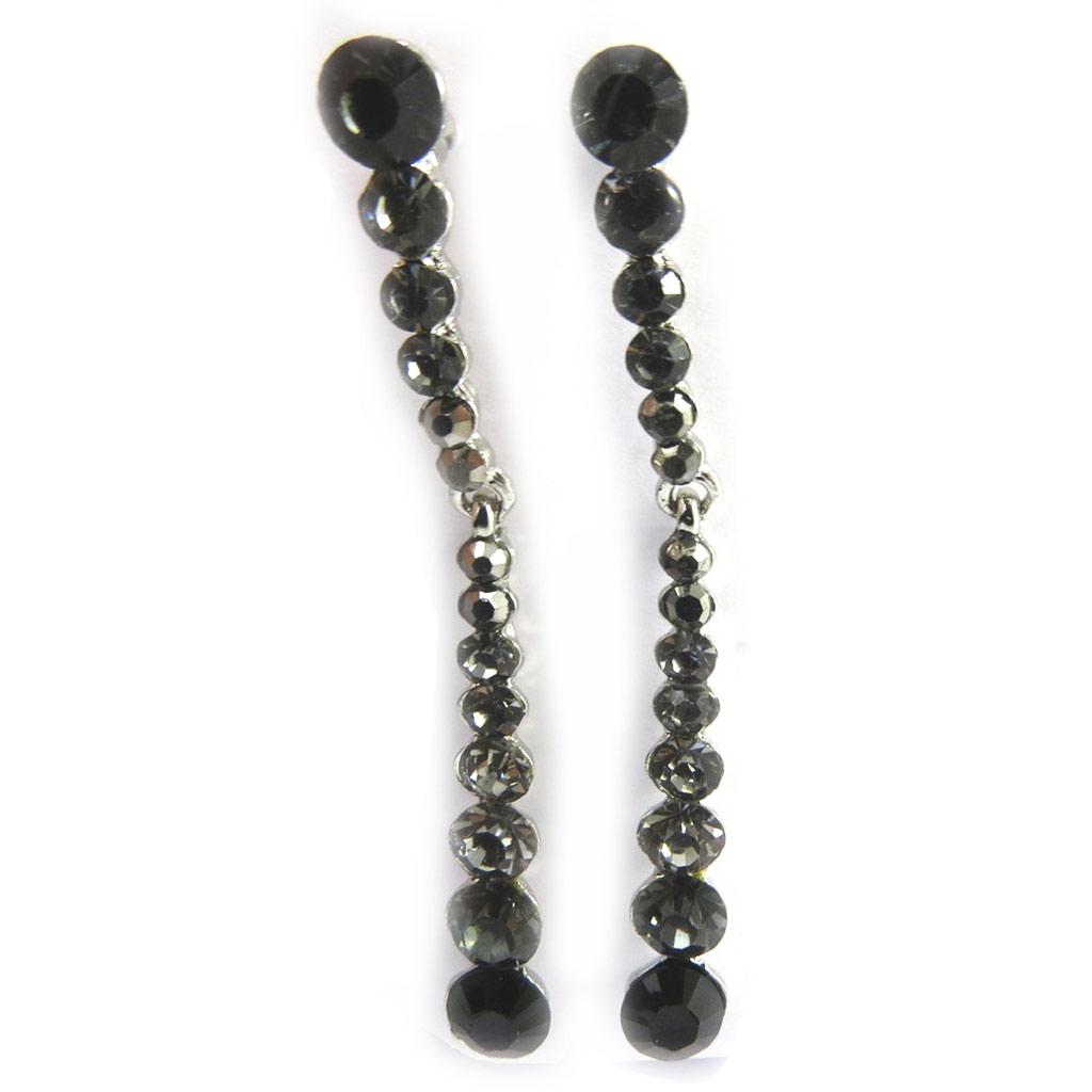 Les Trésors De Lily [N3131] - Дизайнерские серьги "Сисси" серо-черный