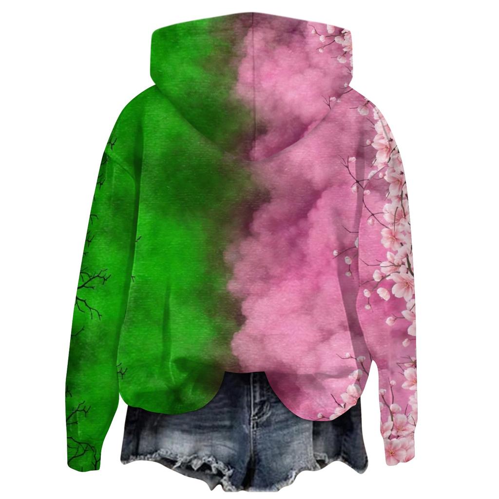 Женский модный повседневный пуловер с длинными рукавами и принтом в виде ведьмы с капюшоном