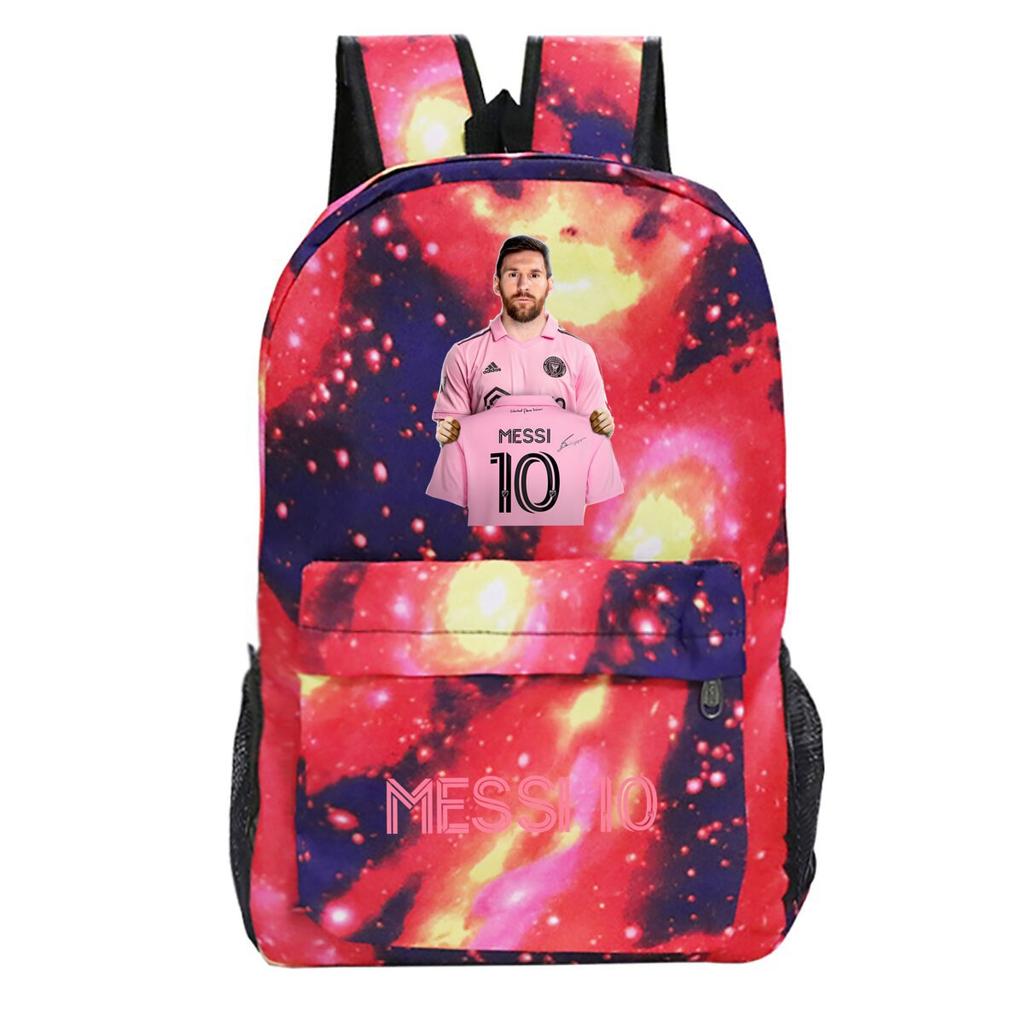 Football Printed Student Backpack Multifunctional Usb Interface Large Capacity Leisure Travel Backpack