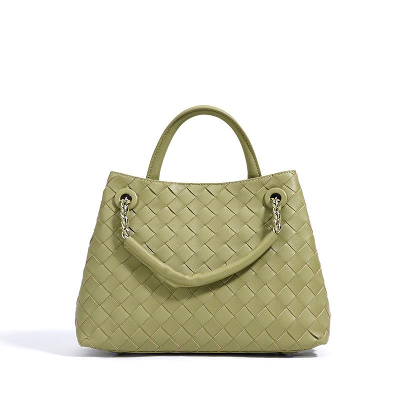 Кожаная новая женская сумка через плечо плетеная сумка сумка большой вместимости женская универсальная нишевая высококлассная сумочка