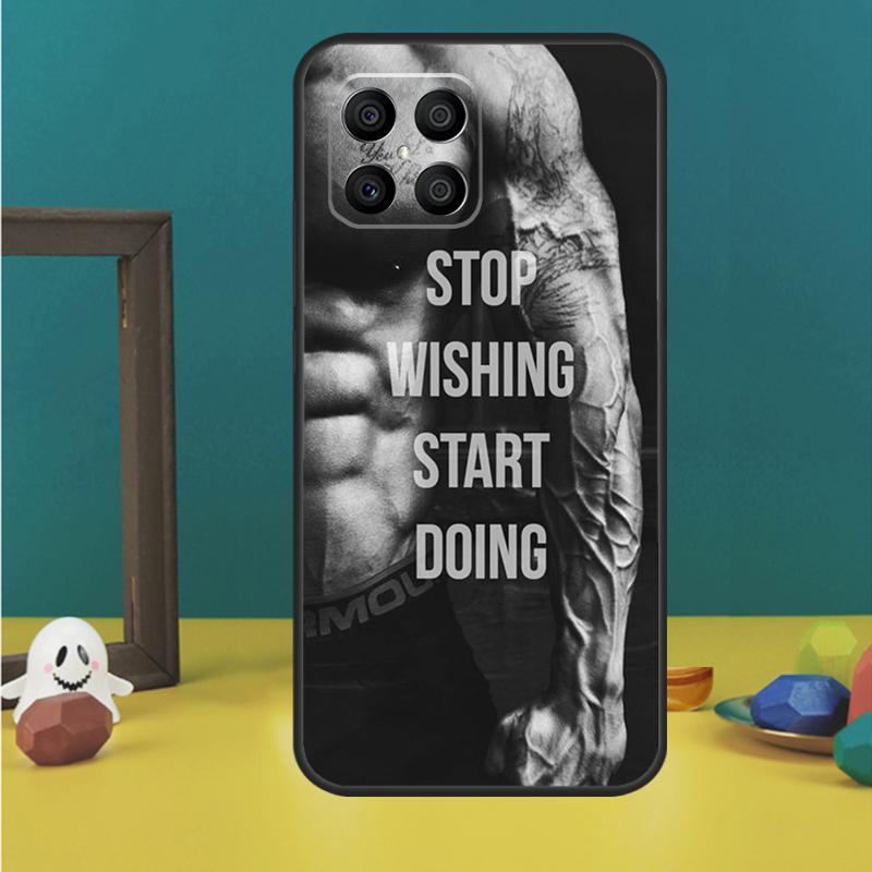 Bodybuilding Gym Fitness Fundas For Huawei P20 P30 P40 P50 Pro Lite P Smart 2019 Nova 5T 9 Honor X7 X8 X9 50 Case