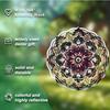 10 Inch Mandala Wind Spinner Metal Art Decor with 360 Hook Vibrant Floral Patterns for Garden Balcony Patio Outdoor Hanging Ornament