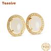Tancise 925 Sterling Silver Jade Zircon Earrings Drop Earrings For Women Wedding Party Gifts