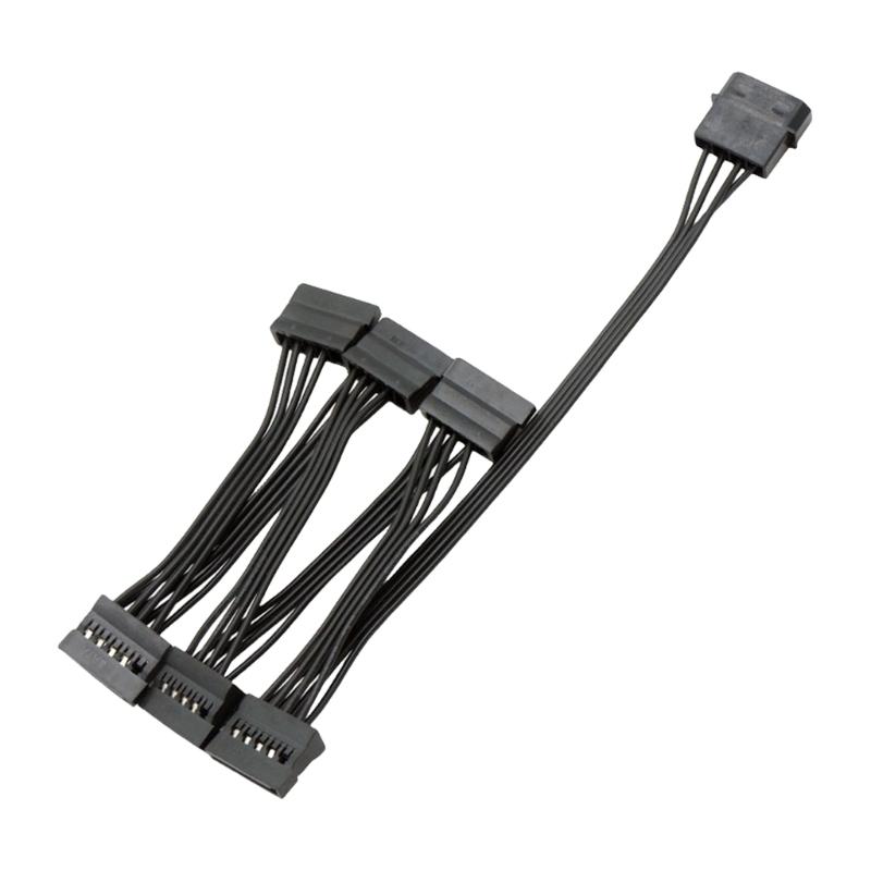 Кабель-удлинитель питания 15-контактный папа на IDE 3/4/5/6 большой 4-контактный мама Кабель Адаптер питания для жесткого диска Аппаратный адаптер