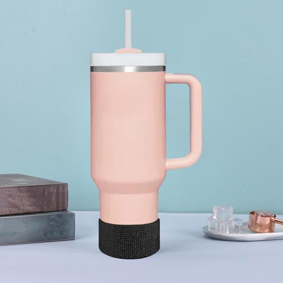 Силиконовый чехол с бриллиантовым блеском для чашки 20-40 унций, противоскользящий чехол для бутылок с водой