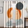 Abstract Geometric Design Art Modern Simplicity Free Shipping Thin 2 Panels Curtains for Living Room Bedroom Window Drape Decor