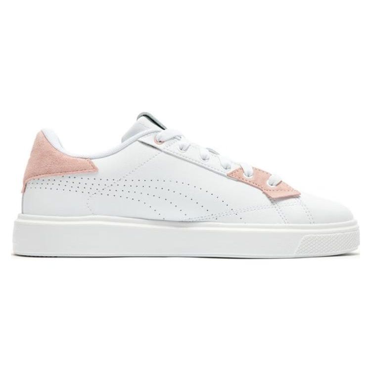 Puma Lajla Нескользящие Прочные Низкие Кеды для Скейтбординга Женские Кроссовки Белые Розовые 388951-02