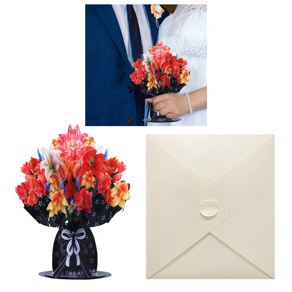 3D поздравительная открытка, искусственный цветок, букет, украшения, принадлежности для Дня матери, дня рождения, вечеринки, подарок, поставка