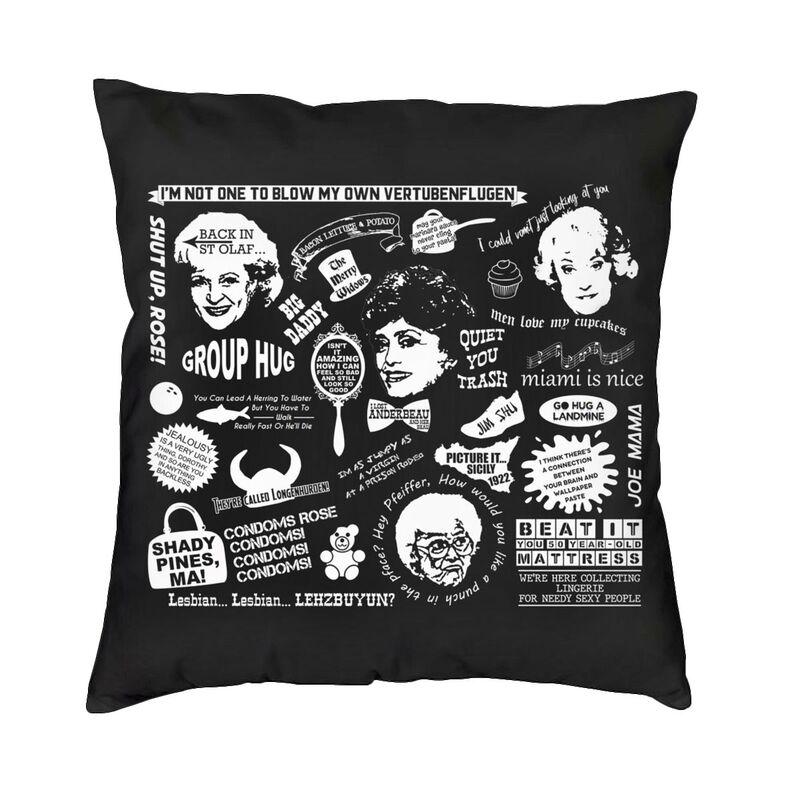 Golden Girls Pattern Pillow Case Home Decorative Sitcom Tv Show Cushions Throw Pillow For Car Double-Sided Printing