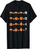 Math Equation Thanksgiving Day Funny Pumpkin Pie Fall Leaves T-Shirt