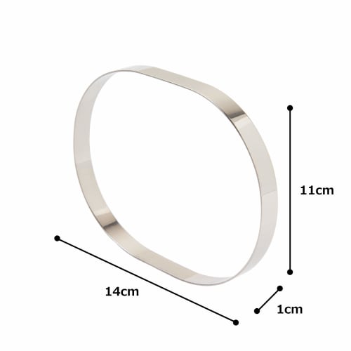 Endo Shoji Commercial Hamburger Steak Rings, 150g Capacity, 18-0 Stainless Steel, Made in Japan, BHV532