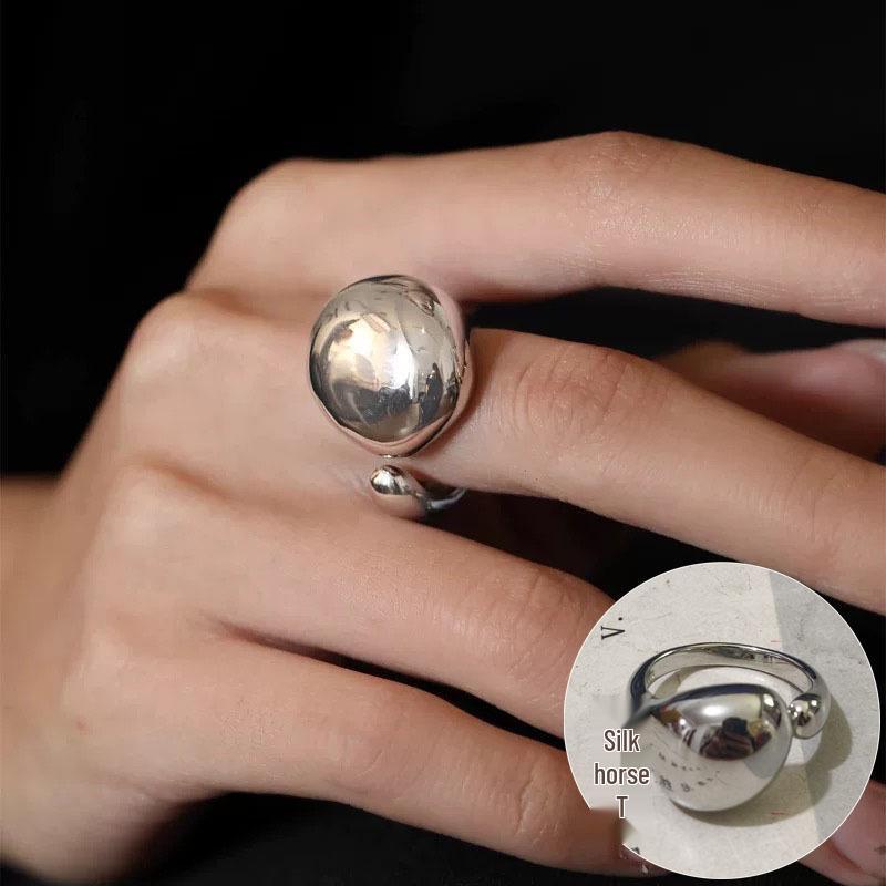 Геометрическое кольцо-перекрестие с высокой полировкой, с покрытием из серебра 925 пробы - Женское наборное украшение на указательный палец