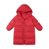 Mid-length Down Jacket for Children School Uniform Over Knee Thick Down Jacket