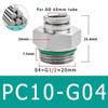 PC Pneumatic Quick Connector 304 Stainless Steel G Thread M5 M6 1/8" 1/4" 3/8" 1/2" BSP External Thread Pipe Water Gas Connector