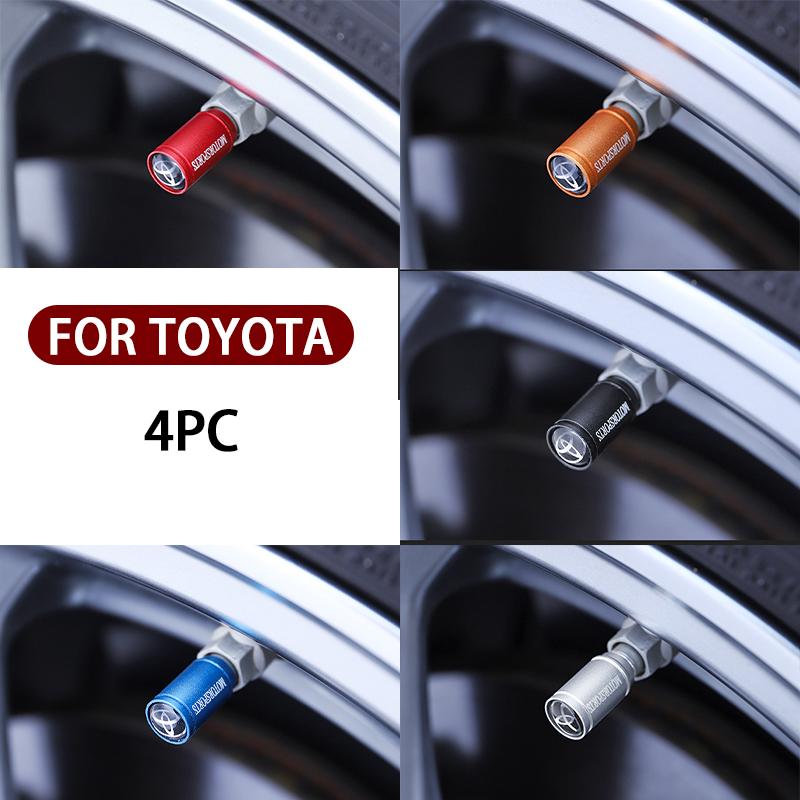 4 шт. Матовые колпачки на ниппель колеса автомобиля для Toyota RAV4 Corolla Camry Frontier Supra C-HR Hilux Tacoma PradoCorolla CHR Аксессуары