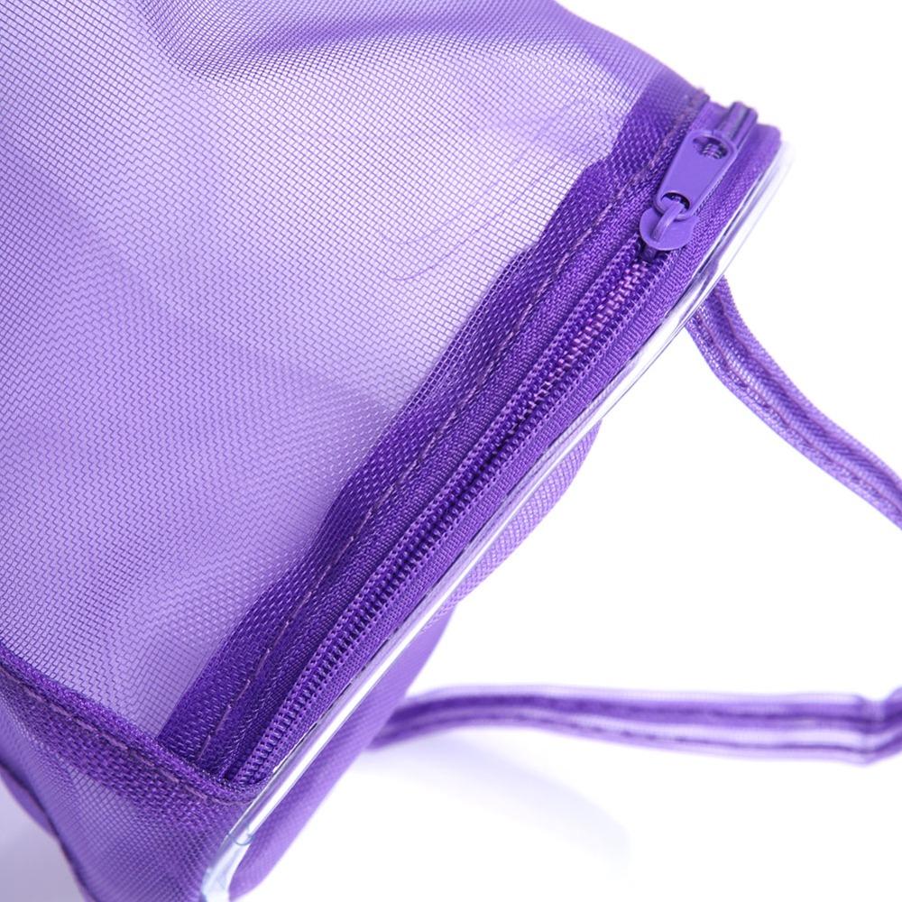 2pcs Yarn Dispenser Hole Crochet Thread Bag Zipper Closure Mesh Crochet Bag  For Crocheting