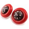 [J3151] - 'Pimprenelle' Red Brown Designer Earrings