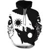 Vintage Men's Hooded Hoodies 3D Printed Battle Animal Pattern Sweatshirt Drawstring Sport Long Sleeve Tops Casual Men's Clothing