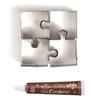 Chocolate Pen + 4 Mini Stainless Steel Puzzle Cookie Cutters