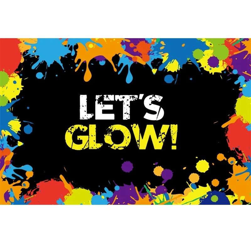 Splashing graffiti wall glowing decoration background banner photo hip-hop birthday happy photography party background wall13