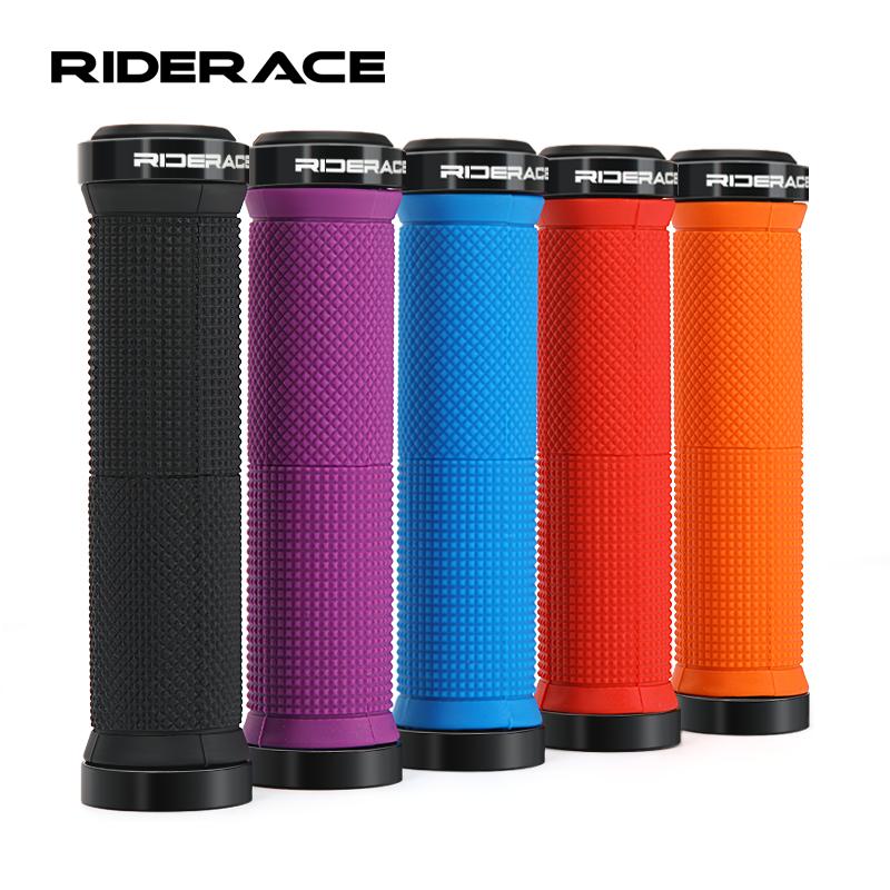 RIDERACE Велосипедные Рукоятки Руля Lock-on для Горного Велосипеда MTB Покрытие Руля Амортизирующие Нескользящие Эргономичные Велосипедные Рукоятки Резиновые