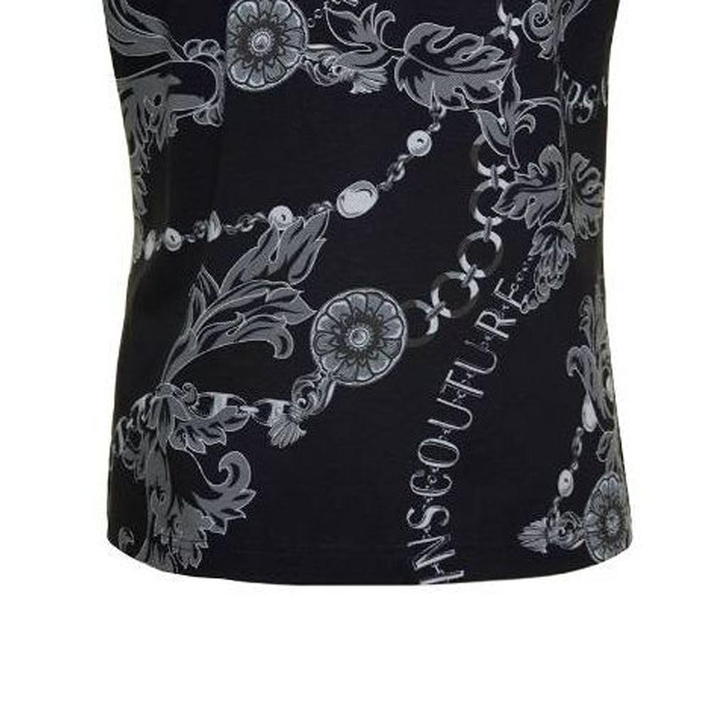 VERSACE JEANS COUTURE Baroque pattern Print Polo Shirt 75GAG6S0-JS237-899