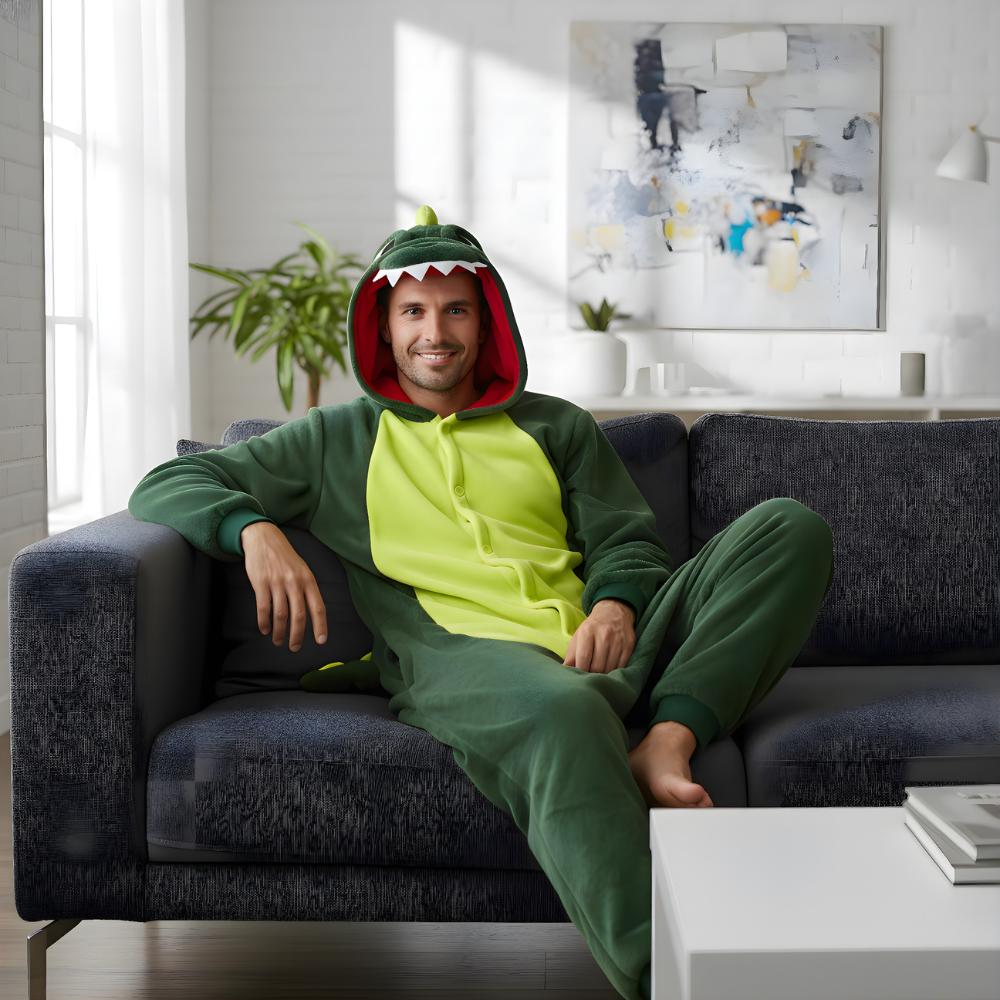 Piżama Onesie Kigurumi Kostium Przebranie Dinozaur Xxl: 185 - 195Cm