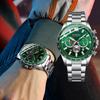 Модные мужские часы из нержавеющей стали класса люкс винтажные кварцевые часы бизнес светящиеся наручные часы с календарем Reloj Hombre