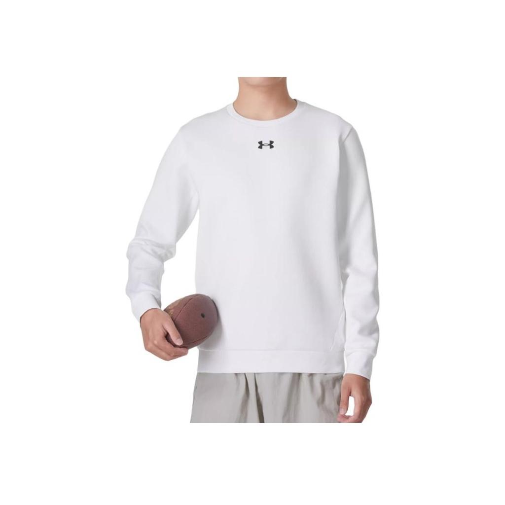 Under Armour Sports Lifestyle Series Logo Casual Fitness Crewneck Sweatshirt Unisex Sweatshirt White 23600306-100