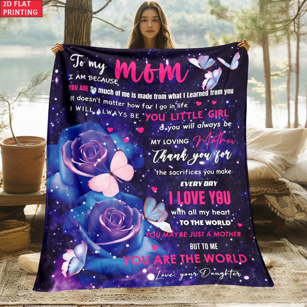 Mother's Day Print thin Flannel Blanket for Bedrooms,Living Rooms,Sofas Blankets,Lunch Breaks,blankets fluffy blanket