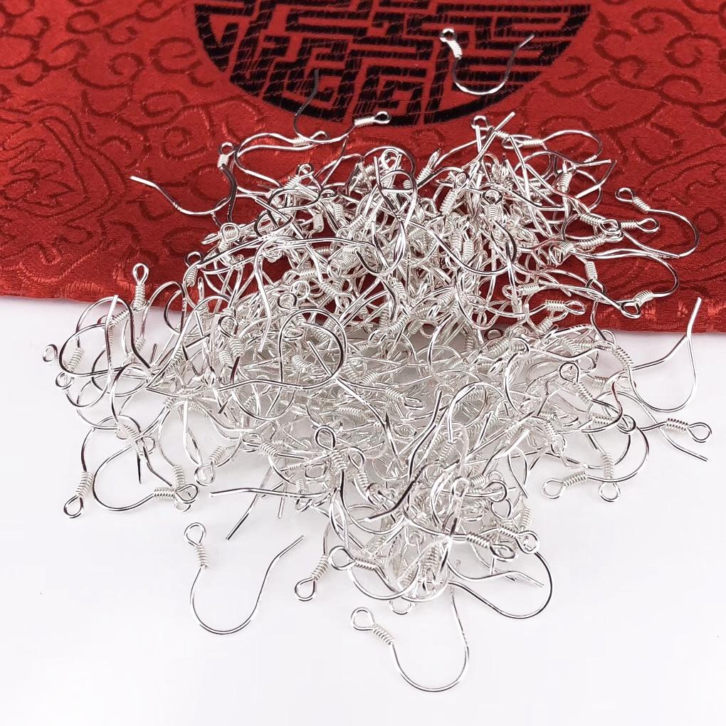 1 пара женских серебряных крючков для серег, модная бижутерия для ушей, фурнитура для изготовления, крючки, аксессуар для дома, профессиональный