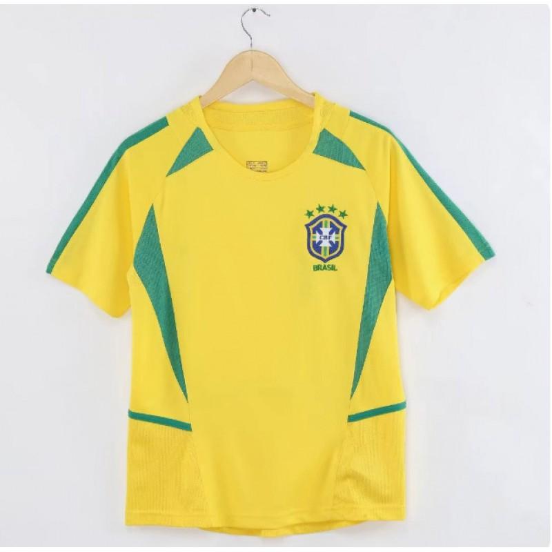 Brazil National Team Retro Soccer Jersey Men Women Short Sleeve Performance Sportswear Cycling Running Fitness