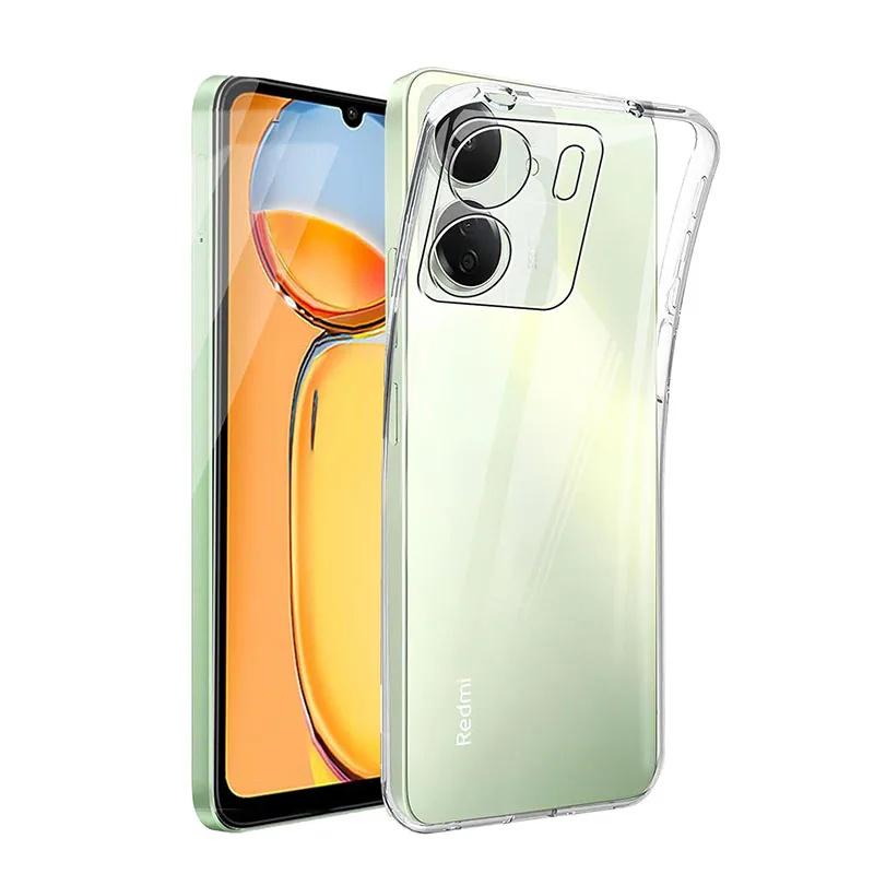 Кристально-прозрачный мягкий силиконовый чехол для Xiaomi Redmi Note 12 12S Pro Plus Pro+ Speed 4G, прозрачный чехол для Redmi 13C 12C 12 5G