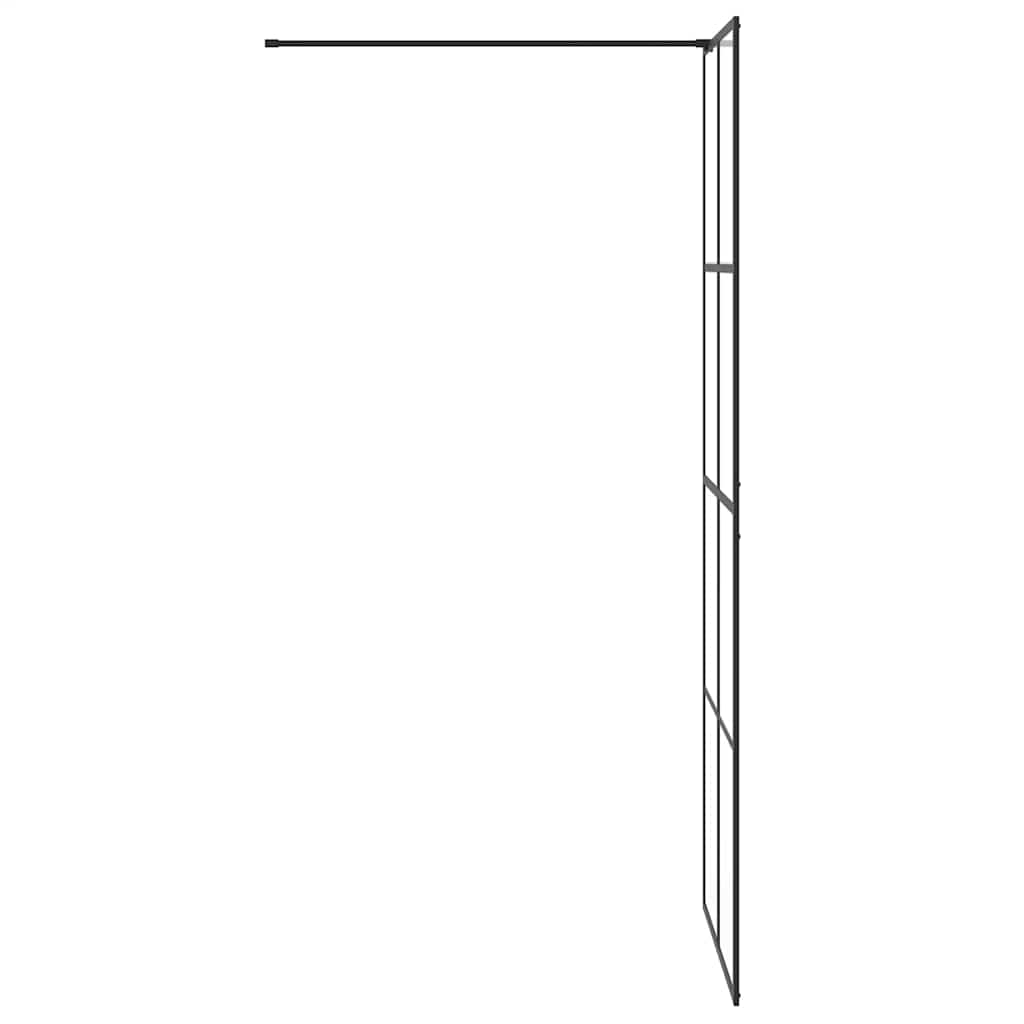 Vidaxl Ścianka Prysznicowa, Przezroczyste Szkło Esg, 80X195 Cm, Czarna
