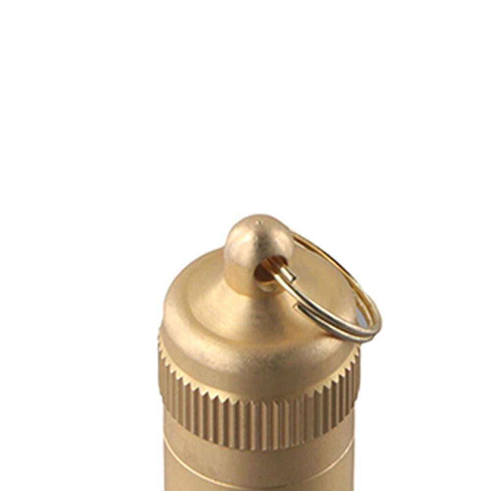 Accessory Earplugs Capsule Brass Travel Pill Case Keychain Holder Pill Bottle Pill Storage Box