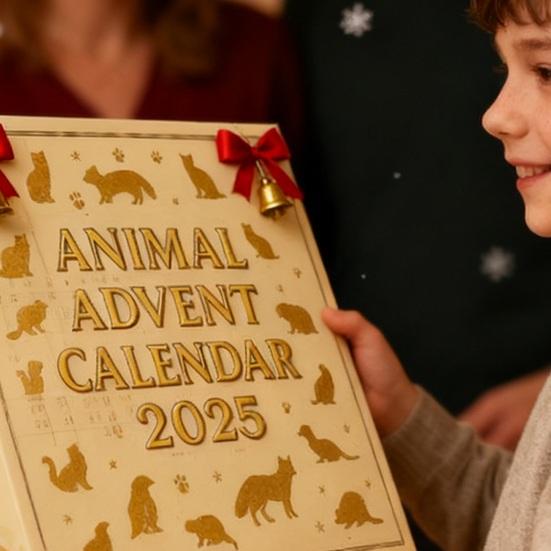 2025 Животный Адвент-календарь 24 дня Акриловая коробка-орнамент с сюрпризом в виде мини-игрушек Рождественский обратный отсчет
