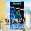 Strong Haaland Beach Towel Quick-Dry Soft Microfiber Comfortable Lightweight Perfect for Traveling Yoga Camping and Swimming