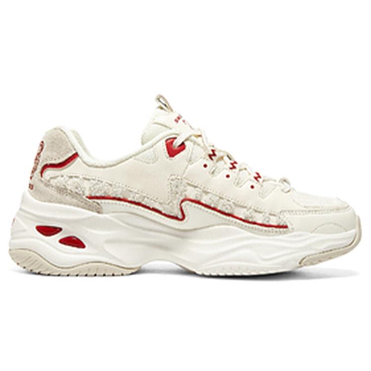 (WMNS) Skechers D'Lites 'Белый Красный' Женские 896069-WRD