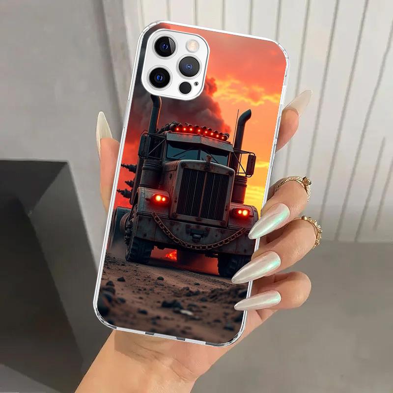 Чехол для телефона Trucks SA-AB для Iphone 17 Air 16 15 Plus 14 13 Mini 12 11 Pro Max 16E 7 8 SE 2020 Мягкий чехол с принтом 17 Air 16 1