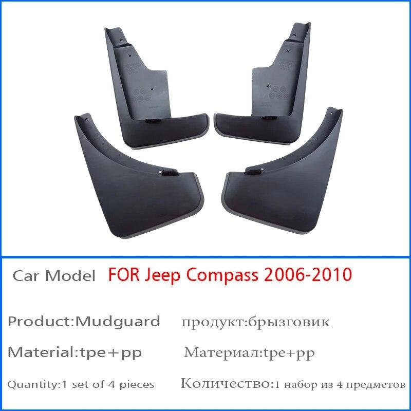 Mud Flap For Jeep Compass 2006-2010 Mudguards Fenders Compass Mud Flap Splash Guard Fenders Car Accessories Front Rear 4 PCS