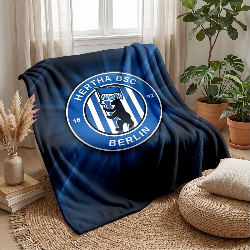 hertha bsc FC Soft Flannel Fleece Blanket Lightweight Cozy Warm Throw Blanket For Sofa Bed Home Decor