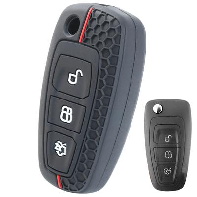 Чехол-брелок из силикона с 3 кнопками, держатель для Ford BCS Max Grand C Max Fiesta Focus Kuga Mondeo Fushion Ecosport 2012