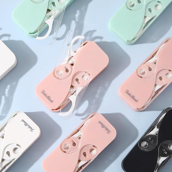 1 PC Floss Dispenser Automatic Dental Floss Storage Box Reusable Floss Toothpicks Container Portable Teeth Flosser Holder Tool