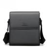 Men's Soft Leather One-shoulder Casual Messenger Bag Business Briefcase Diagonal Vertical Messenger Bag