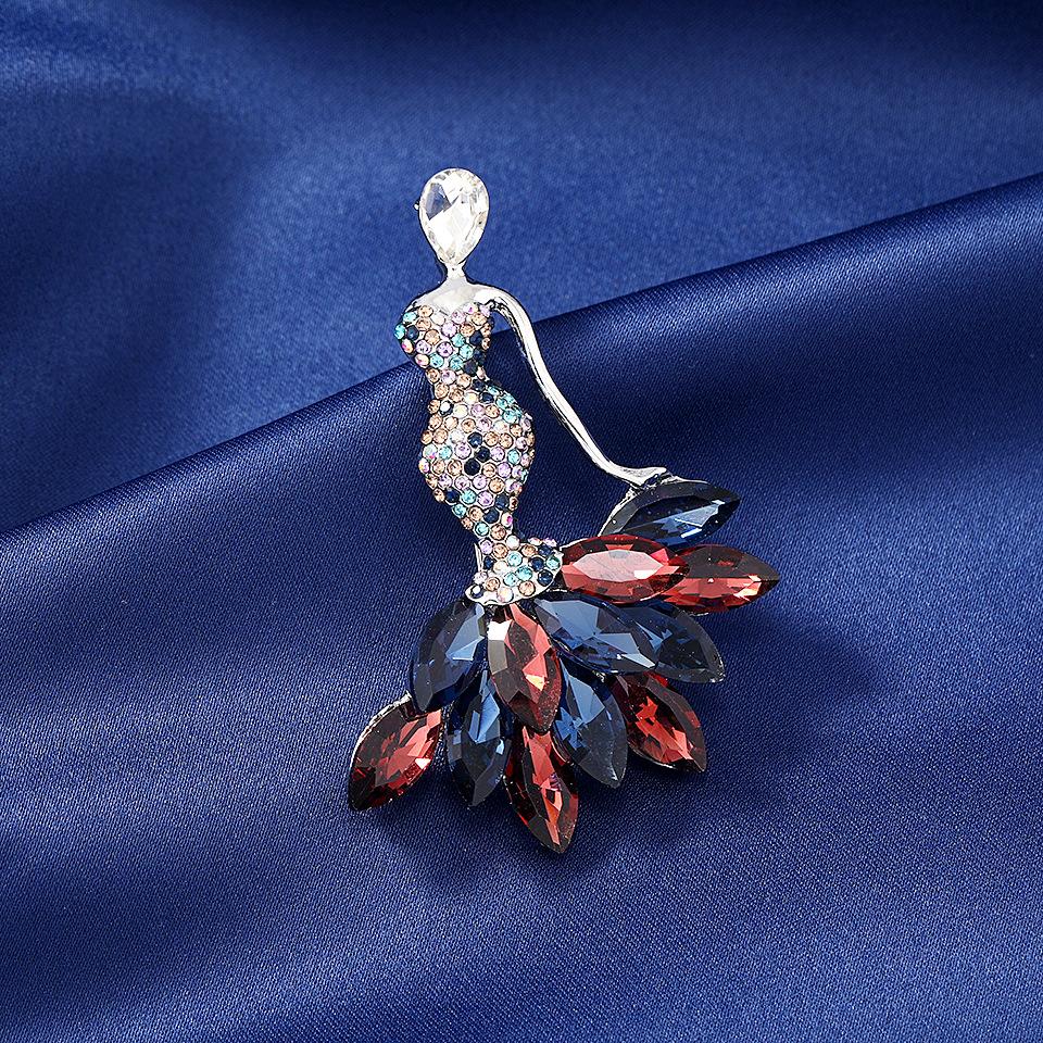 Blucome Красивые женские броши-булавки со стразами для женщин, 2 цвета, свадебные украшения, аксессуары для пальто