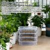 Mealworm Feeding Box 4-Layer Clear Mesh Breeding Habitat Kit Mealworm Farm Bin With Handle For Sugar Glider Reptile Spider Bird