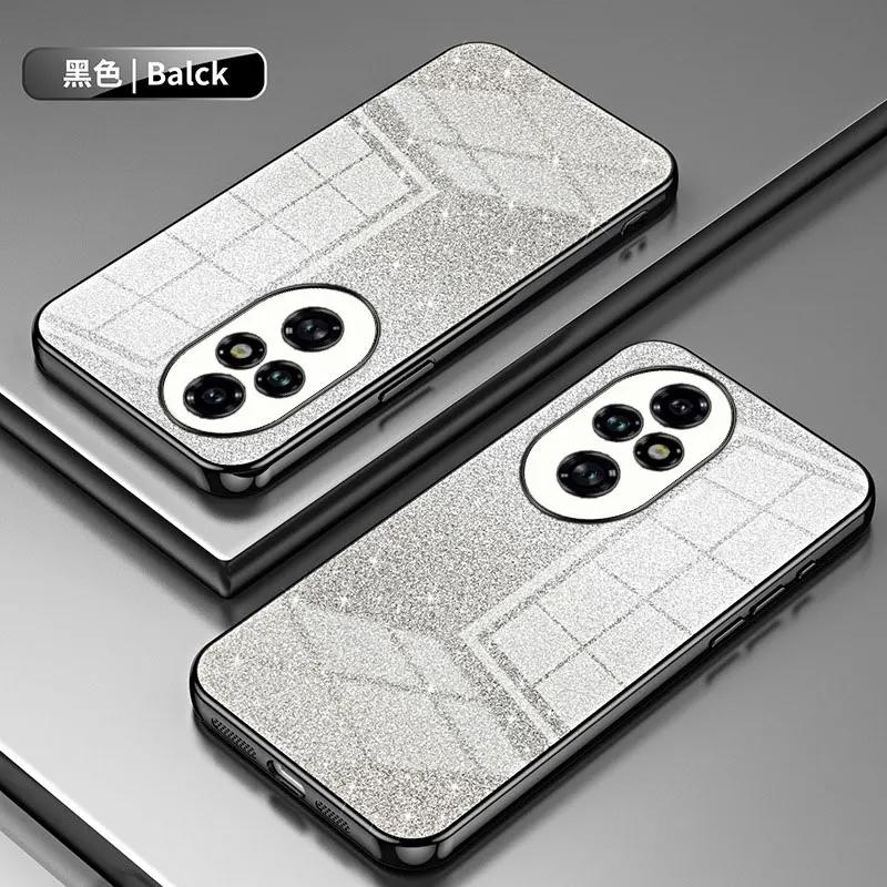 Модный чехол с блестками и гальваническим покрытием для Huawei Honor 200 Lite X8 X6 X6s X8a, противоударный блестящий чехол Honor200pro