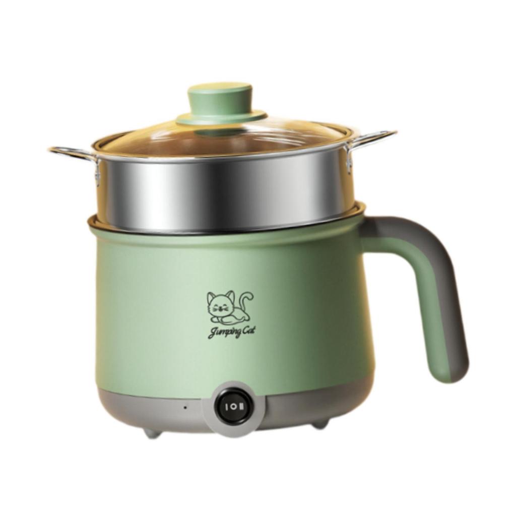 1.8L Электрический хот-пот с пароваркой, рамэн-варка, рисоварка, мини-машина для приготовления пищи для кухни, домашнего офиса