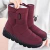 Women's High-Top Winter Snow Boots with Thickened Cotton and Warm Velvet Mid-Calf Design