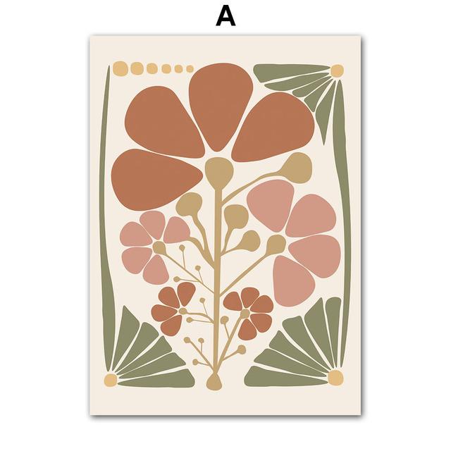 Роза неправильной цветовой гаммы, геометрические фигуры, настенные художественные постеры, принты, скандинавская картина на холсте, абстрактные картины, декор для гостиной